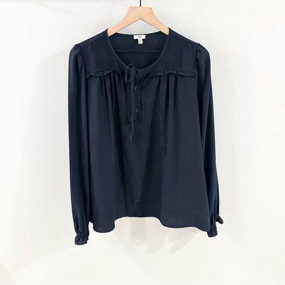 Joie Women’s Peasant Blouse Navy Size Medium - Picture 2 of 6